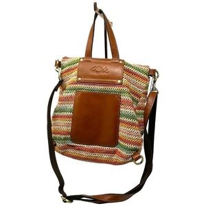 Patricia Nash Luzille Convertible Leather Backpack Multicolored